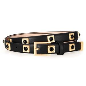 Studded Belt For Women Skinny Leather Belt Fashion Punk Thin Ladies Belt New